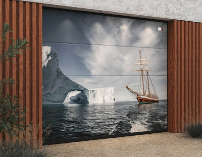 Секционные ворота Prestige с фотопечатью