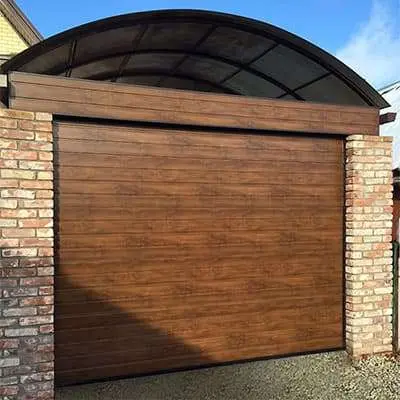 Гаражные секционные ворота под навес серии Nova
