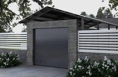 Секционные ворота под навес серии Nova